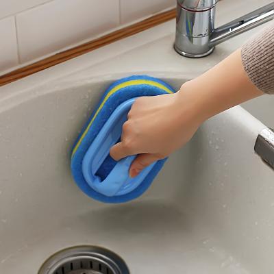 China Sustainable Brush Household Bathtub Sponge Cleaning Decontamination Tile Bathroom Kitchen Cleaning Tool for sale