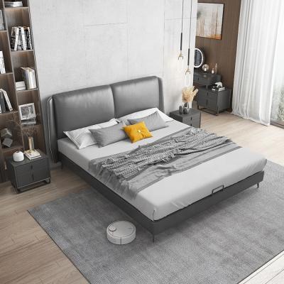 China Sale Modern Double Bed Fabric Design Bedroom Furniture Modern Storage Style for sale