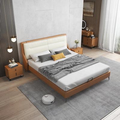 China Comfortable Style Leather Storage Design Minimalist Bedroom Furniture for sale