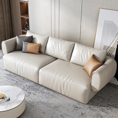 China Ergonomic High End Royal Luxury Sectional Sofas Living Room Couch Modern Genuine Leather Sofa Furniture Villa for sale