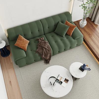 China Ergonomic 3 Seater Fabric Sofa Grass Green Velvet Living Room Sofa for sale