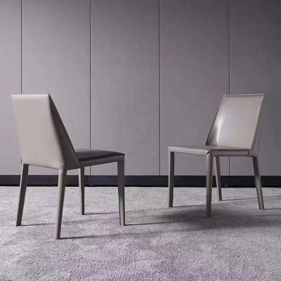 China Simple Design Ergonomic Modern Leather Dining Chairs The Latest Dining Room Sets for sale