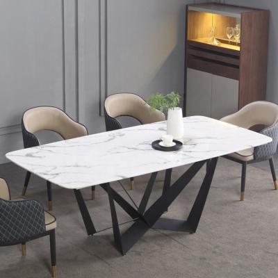 China OEM& ODM Available Luxury Furniture Modern Dining Room Sets Marble Dining Tables for sale