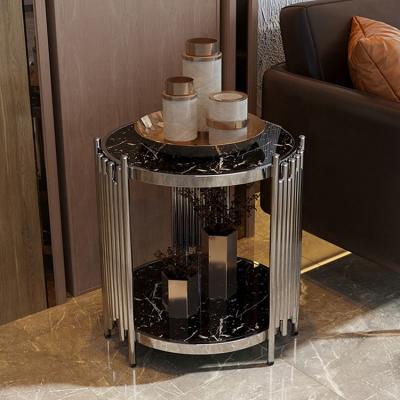 China OEM& ODM available gold stainless steel frame side table coffee table for home hotel for sale