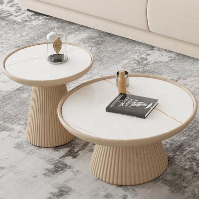 China OEM& Available ODM Modern Design Living Room Luxury Coffee Table Furniture Round Marble Coffee Table With Marble Top for sale