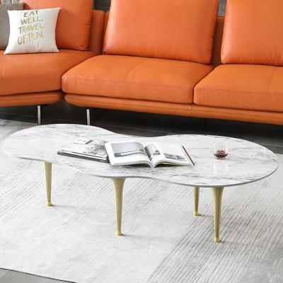 China OEM& ODM 2021 Fashionable Living Room Furniture Short Available Table Set Rock Material Marble Coffee Tables for sale