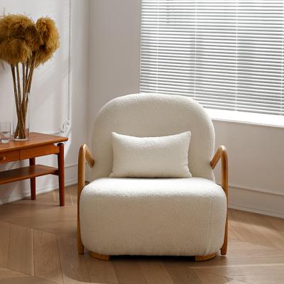 China OEM& Modern Single Chair Teddy Lounge Chair Available Leisure Chair ODM Fabric White for sale