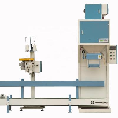 China China 20-50kg food granule grain rice sugar bag packing machine with conveyor and sewing machine for sale