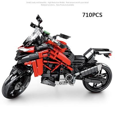 China The Fast Racing Car Racer Sports Car Vehicle Building Blocks Bricks Sembo RC Motorcycle Building Block Toys City Creator Series MOC Bricks For Boys Kids Toys Gift for sale