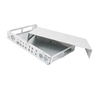 China Custom Made Stainless Steel Metal Metal Fabrication Small Electronics Box Fabrication Audio Chassis for sale