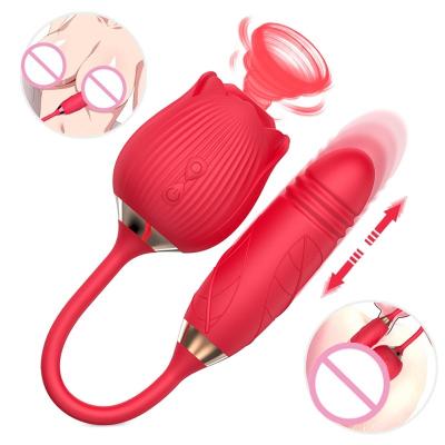 China Prolonged Sucking/Sonic Pulse 2022 Female Clit Vibrator Licking Thrusting Electric Egg Tongue Personal Clitoral Sucking Vibrator for sale