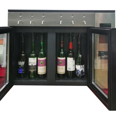 China Stainless Steel +glass Tengda 6 Bottles Wine Dispenser Wine Dispenser Bottle Wine Dropping System for sale