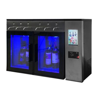 China Hot selling stainless steel +glass tengda for bar wine dispenser wholesale wine vending machine chilled wine dispenser for sale