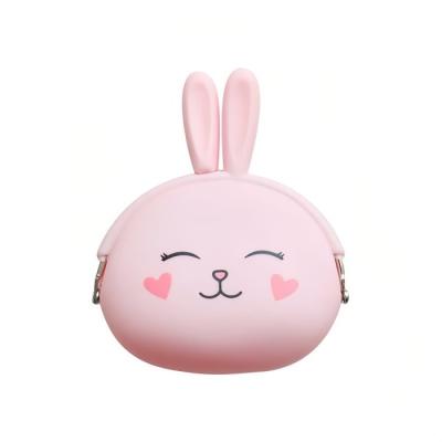 China 100% custom animal fashion coin purse rabbit silicone pattern cartoon storage bags wholesale cute childish eco-friendly kawaii for sale