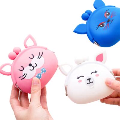 China Easily Clean Cat Silicone Rubber Children's Pointed Cat Ears Key Rings Key Chain Bracelets Wristband Wallet Main Chain Wallet for sale