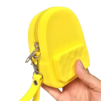 China OEM&ODM mini purse of silicone coin purse student purse unisex waterproof silicone purse shape school bag for sale