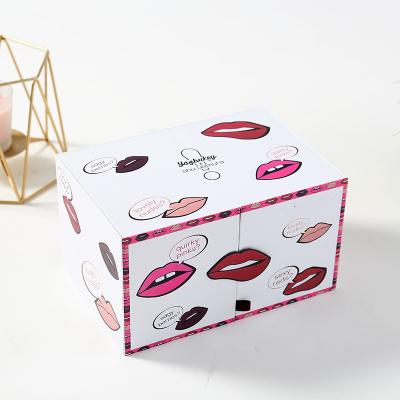 China Customized Luxury Customized Rigid Coated Paper Gift Multi-Drawer Packaging Paper Cosmetic Box Printing New Design Handmade for sale