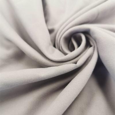 China Russia/Korea waterproof market simple gray color soild dyed stonewashed cotton fabric polyester fabric 100gsm for sale