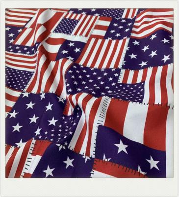 China Hot Sale Polyester Flag Pattern 3D Printing /Sublimation Digital Printing 100% Water Resistant Microfiber Customized Design Fabric For Bed Sheet for sale