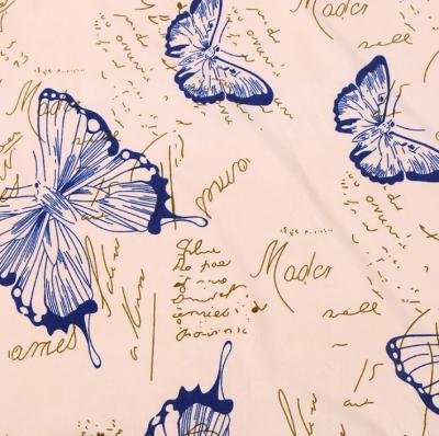 China Butterfly Print Breathable 100% Polyester Dye Printing Fabric Microfiber China Supplier for sale