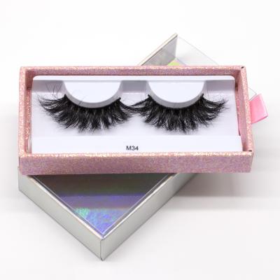 China Natural Eyelash Seller Customized Boxes 25mm False 3d Eyelashes Wholesale 25mm False Mink Eyelashes for sale