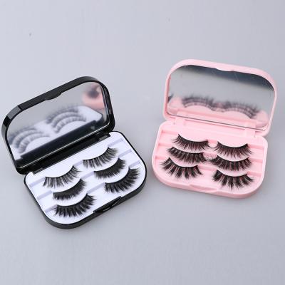 China Reusable MLSD Logo Package 3d Silk Private False Eyelashes 3d Silk Eyelashes Extension for sale