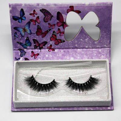 China Beautiful Glitter Design Paper Cards Handmade Eyelash Packaging Box, Plastic Eyelash Packaging Box for sale