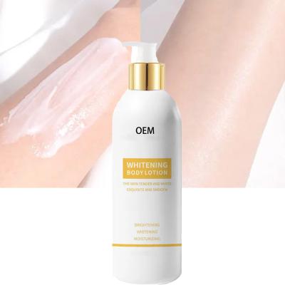 China Skin Revitalizer OEM Private Label Vegan Brightening Moisturizing Skin Bleaching Cream Milk Whitening Body Lotion for sale