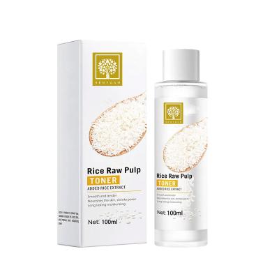 China Supply Raw Water ODM Rice Pulp Toner Facial Toner Private Label Deep Hydrating Toner for Face Elastic and Care for Tender Skin for sale