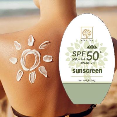 China 100% Biodegradable Clean Logo Sunscreen UV Protection Waterproof Body Natural Face Sun Cream Stick SPF 50 For Face And Body Broad Private Label 50ml for sale