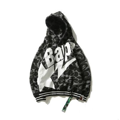 China Antibacterial Casual Hooded Hip Hop Autumn/Winter Camouflage Letter Print Fleece Sweatshirt Pullover Hoodies for sale