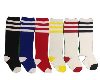 China New spring and summer children's antibacterial stockings three bar children's knee socks cotton children's socks for sale