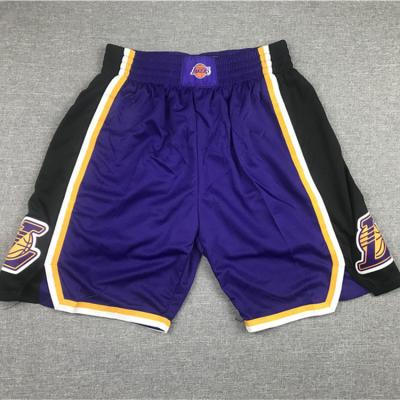 China Antibacterial Men's Basketball Shorts Purple Color Five Point Mesh Sportswear Basketball Shorts Comfortable for sale