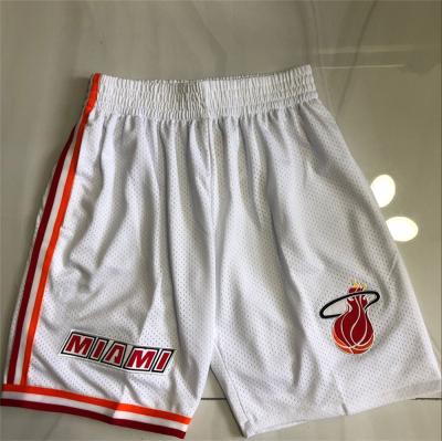 China Wholesale Antibacterial Basketball Shorts White Color With Pockets Mesh Sportswear Basketball Shorts Comfortable for sale