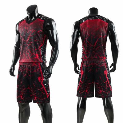 China Wholesale OEM Antibacterial Basketball Tank Top Print Quick Dry Breathable Tank Top Shorts Custom Sportswear Basketball Set for sale