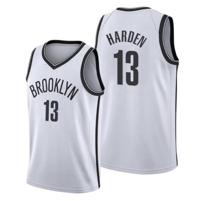 China High Quality Embroidered Basketball Tank Top Fitness No. 13 James Harden Antibacterial White Basketball Jersey Training Sweat Absorbent Clothing for sale