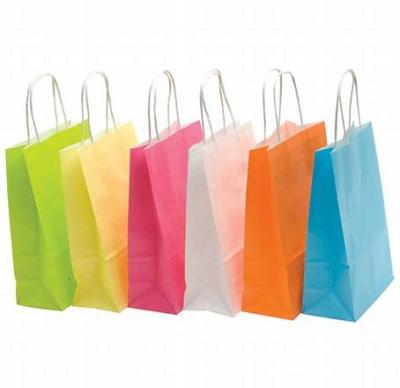 China Recyclable Paper Bags Tornado Kraft Printing Handbag Shopping Bag Fast Food Bags Promotion Customized Many Colors for sale