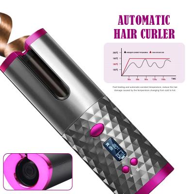 China Custom Logo Automatic Hair Curler USB Charging Automatic Hair Curling Hair Styling Curling Iron Rollers Curly Hair for sale