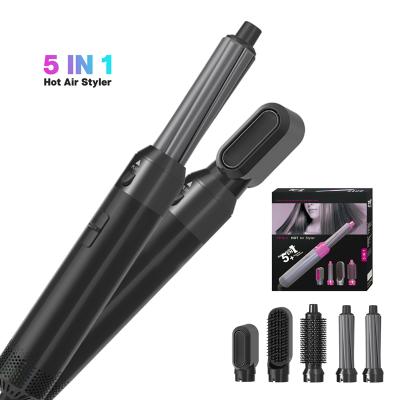 China Ionic 5 in 1 Hot Styler Hair Dryer Hair Curler Straightener & Airbrush One Step Hair Dryer Brush for sale