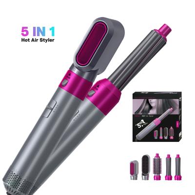 China Ionic 5 in 1 Hot Airbrush Hair Dryer Styler and Curler Brush Slicker Dryer Hair for sale