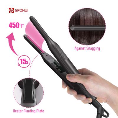 China 0.3 Inch Outdoor Professional Custom Flat Irons Ceramic Curling Flat Iron Hair Straightener with Private Label Pencil Flat Iron for sale