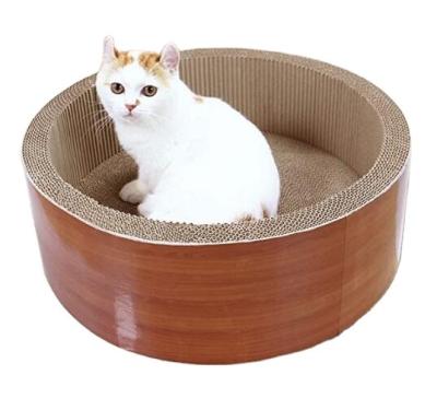 China Factory Direct Viable Turned Basket Pet Products Mat Board Cat Scratch Interactive Toys Te koop