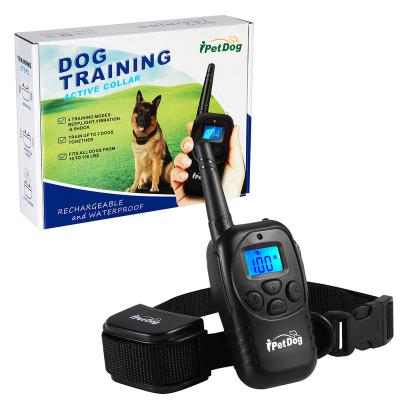 China Ultrasonic Ultrasonic Dog Collar Gps Anti Bark Training Dog Collar Anti Bark Viable Waterproof Rechargeable Mini Training Collar for sale