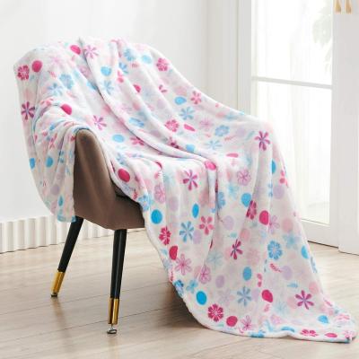 China Flannel Blanket Printed Daisy Blanket Super Soft Printed Lightweight And Comfortable Anti - Static All Season For Kids for sale