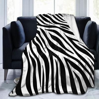 China Anti-Static Digital Printed Blanket, Zebra Stripe Blanket, Comfortable Soft For Four Season Sofa for sale