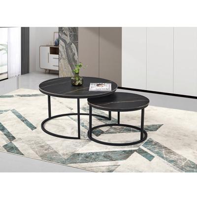 China Contemporary luxury coffee tables design durable italian eritrean stainless steel large black and gold coffee table luxury for sale