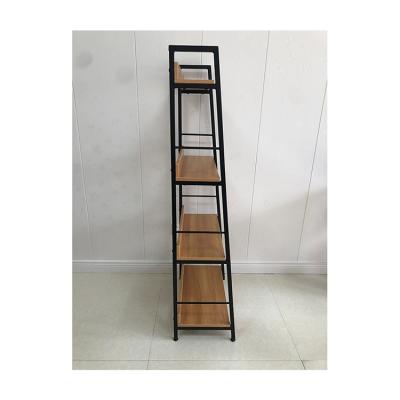 China Suitable for inventory of outside 5 tiers replenish metal shelf rack rack storage wooden shelf with metal 3 for sale