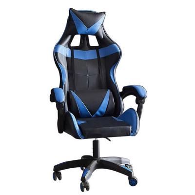 China Other good 2021 high quality leather cheap 1 piece PU black and beige pink gaming gamer gaming chairs with footrest and massage for sale