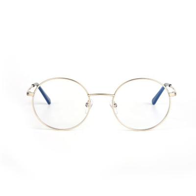 China Reading/Working/Gaming Stocks Wholesale Eyewear Glasses Reading Game Round Metal Glasses Optical Frames for sale