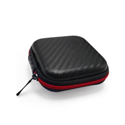 China Eco - Friendly Cheap Earphone Eva Case With Zipper , Small Square Plastic Zipper Box for sale